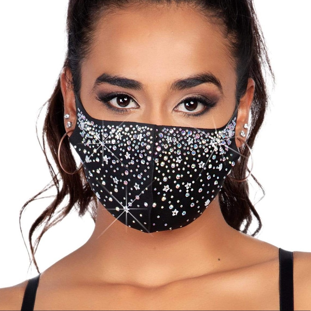 Leg Avenue Nova Rhinestone Face Mask